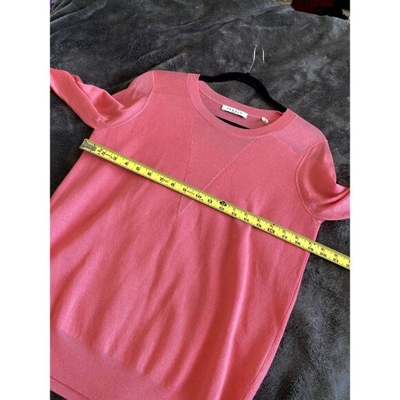 Sandro Paris Merino Wool Barbie-Core Pink Sweater, Size Large*, MSRP $340 - Picture 7 of 8
